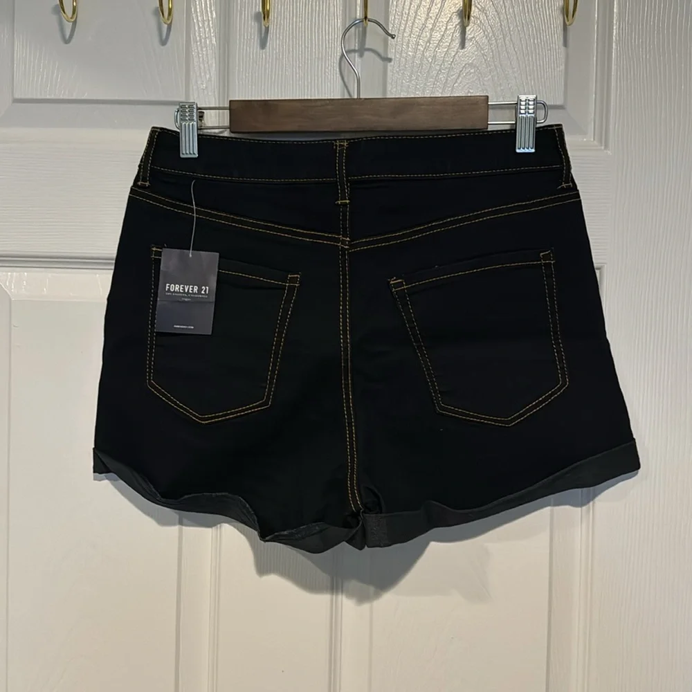 High waisted denim shorts